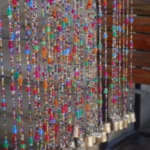Bohemian curtain, Glass beads curtain with bells - Image 3