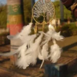 Rooh Dream Catcher ~ Kesari Om Canvas Car Hanging - Image 3