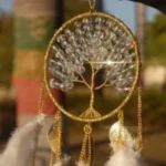 Rooh Dream Catcher ~ Kesari Om Canvas Car Hanging - Image 2