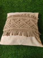 Set of 2 Macrame Cushion Cover, Boho Cushion Cover