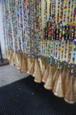 Bohemian Curtain, Colorful Glass Beaded Curtain with bells - Image 2