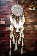 Macrame Dreamcatcher Wall Hanging: Handmade Boho Home Decor - Image 4